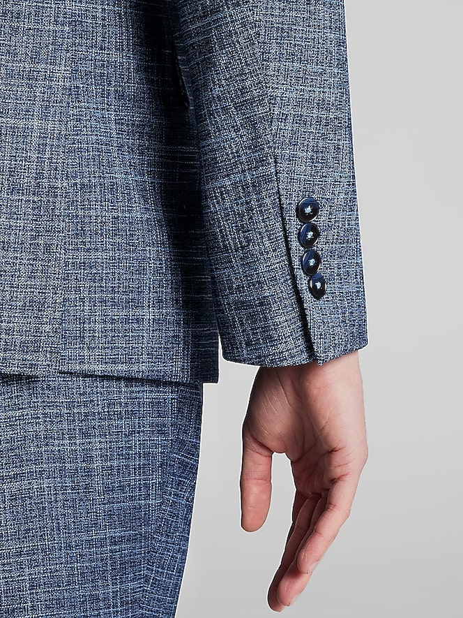 Paisley &Amp; Gray Slim Fit Textured Crosshatch Suit Jacket