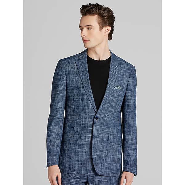 Paisley & Gray Men's Slim Fit Textured Crosshatch Suit Jacket Navy Texture - Size: 36 Regular TMW3AMB36271