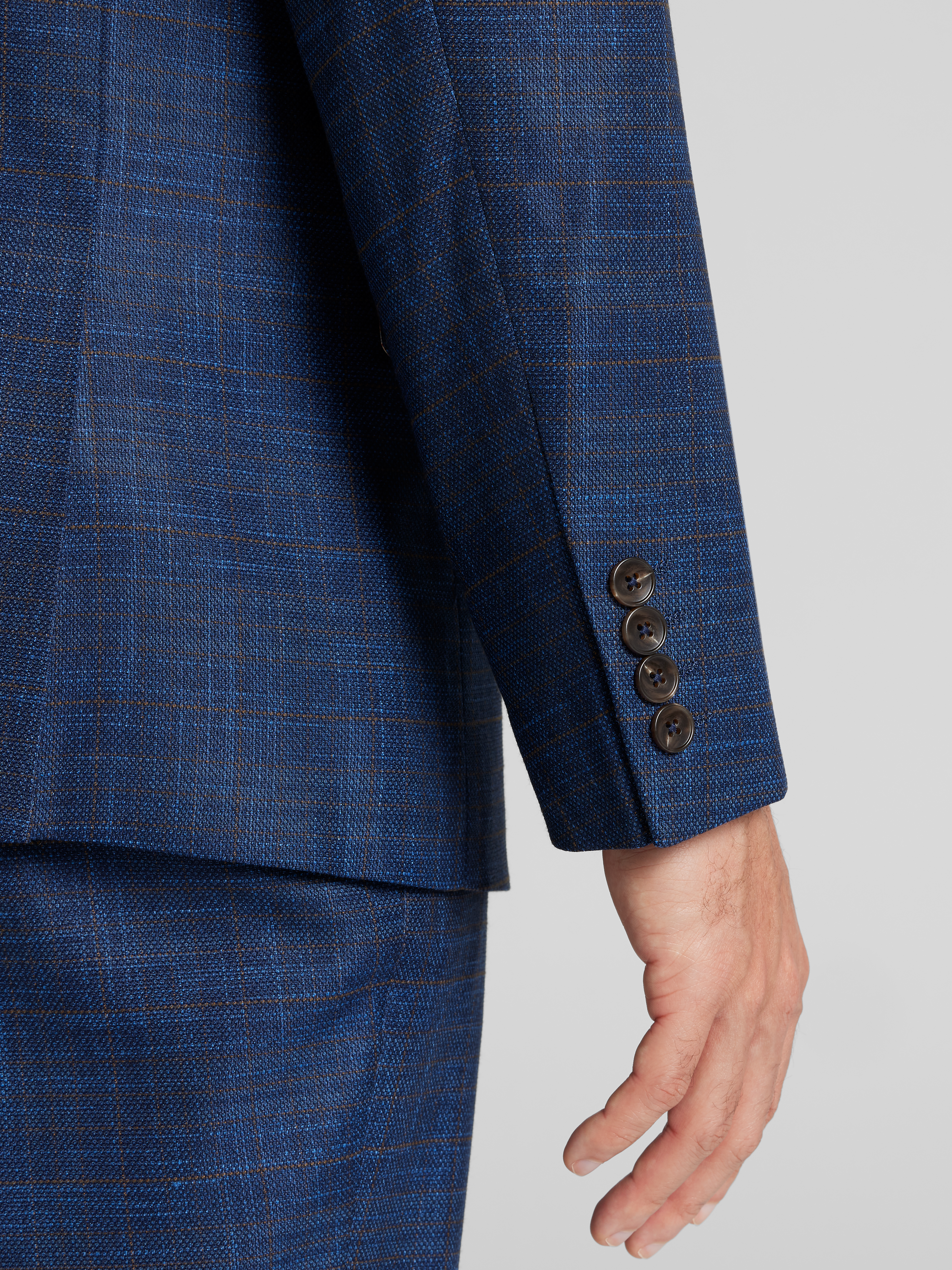 Slim Fit Check Suit Jacket