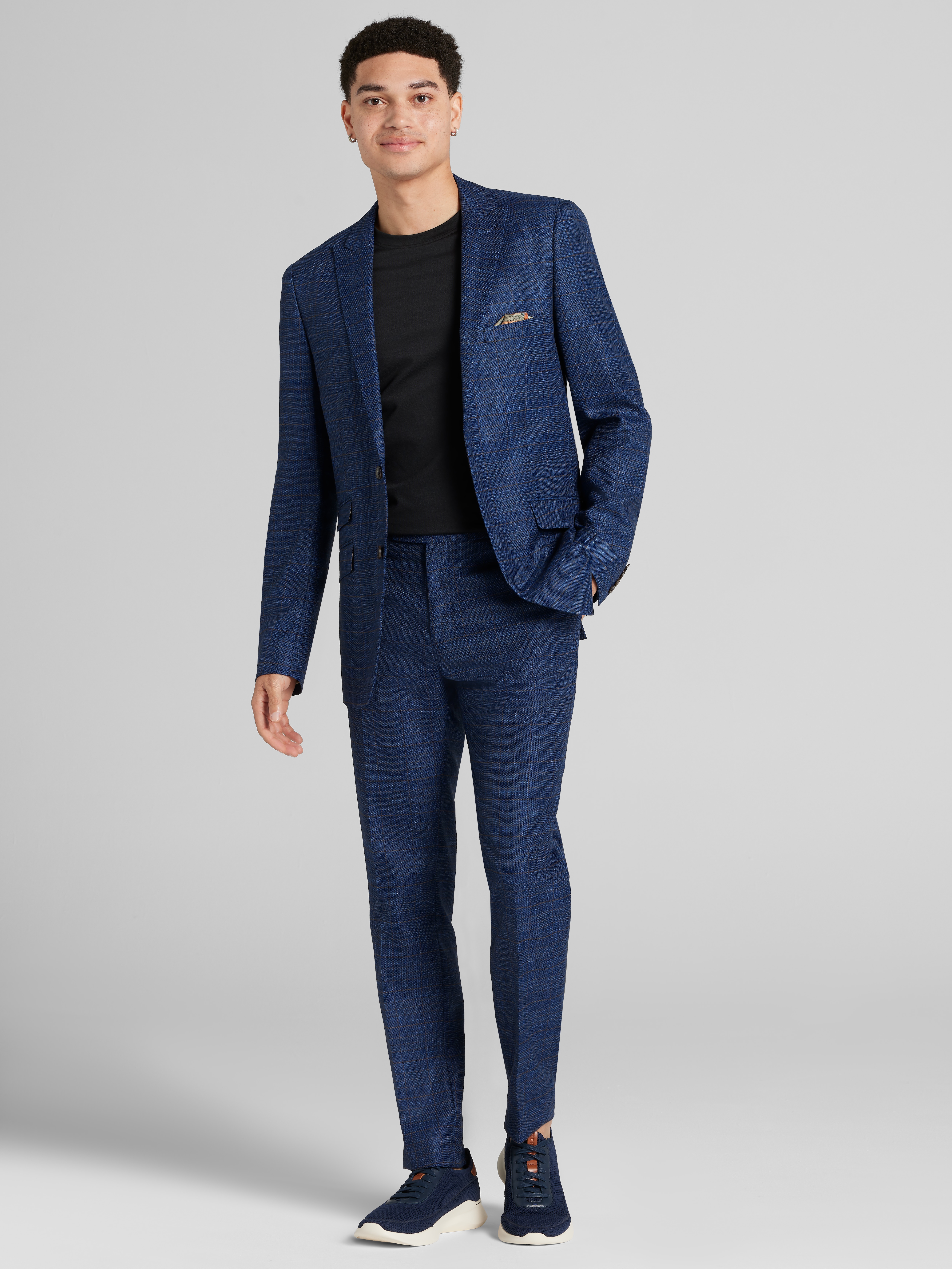 Slim Fit Check Suit Jacket