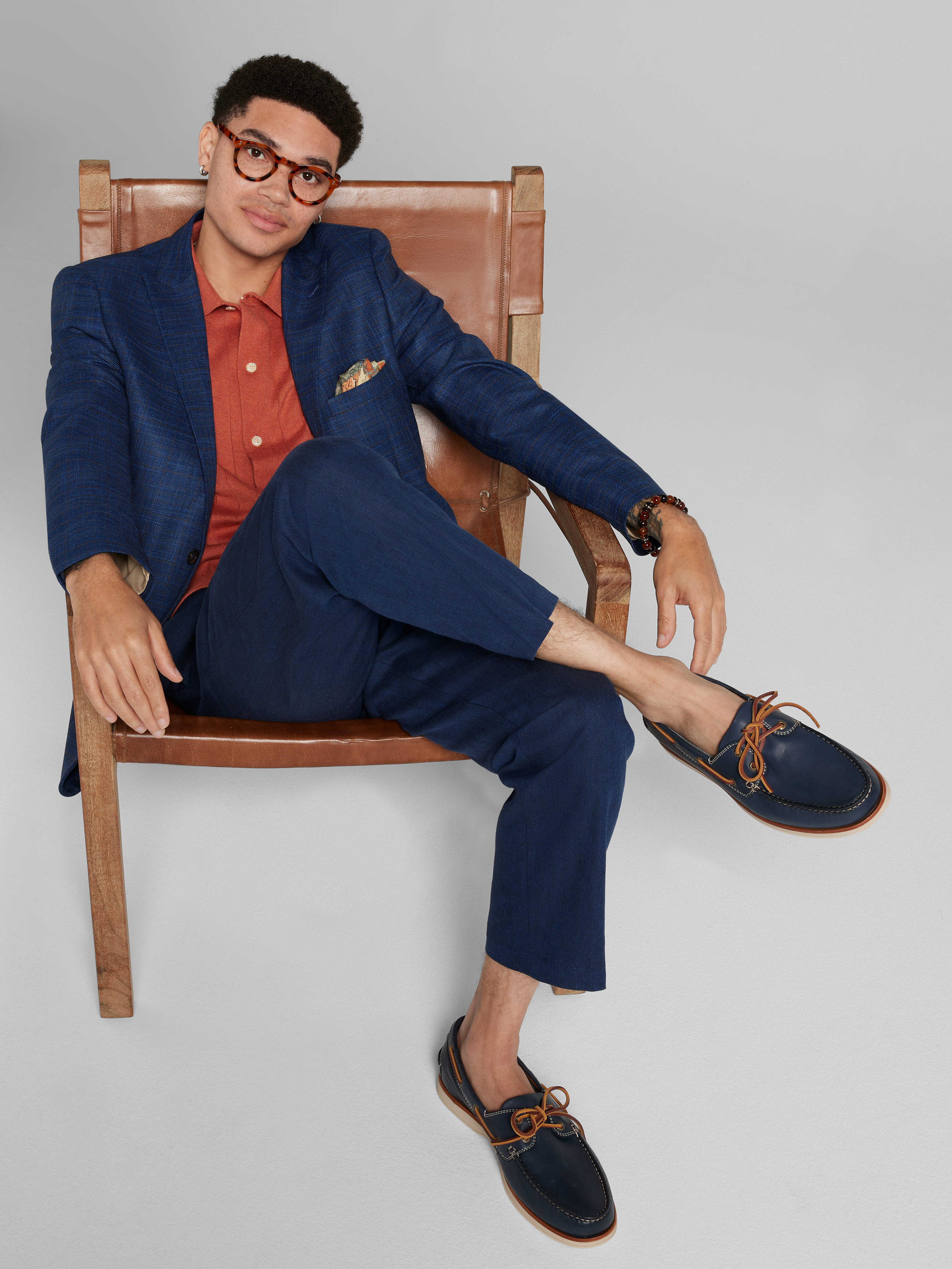 Slim Fit Check Suit Jacket