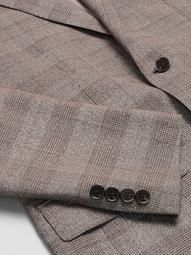Calvin Klein Slim Fit Plaid Suit, Brown Plaid | 2 Piece Suits | Men's ...