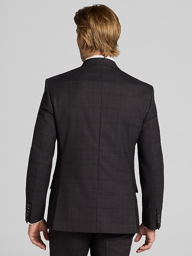 Calvin Klein Slim Fit Plaid Suit, Dk Brown Plaid | 2 Piece Suits | Men ...