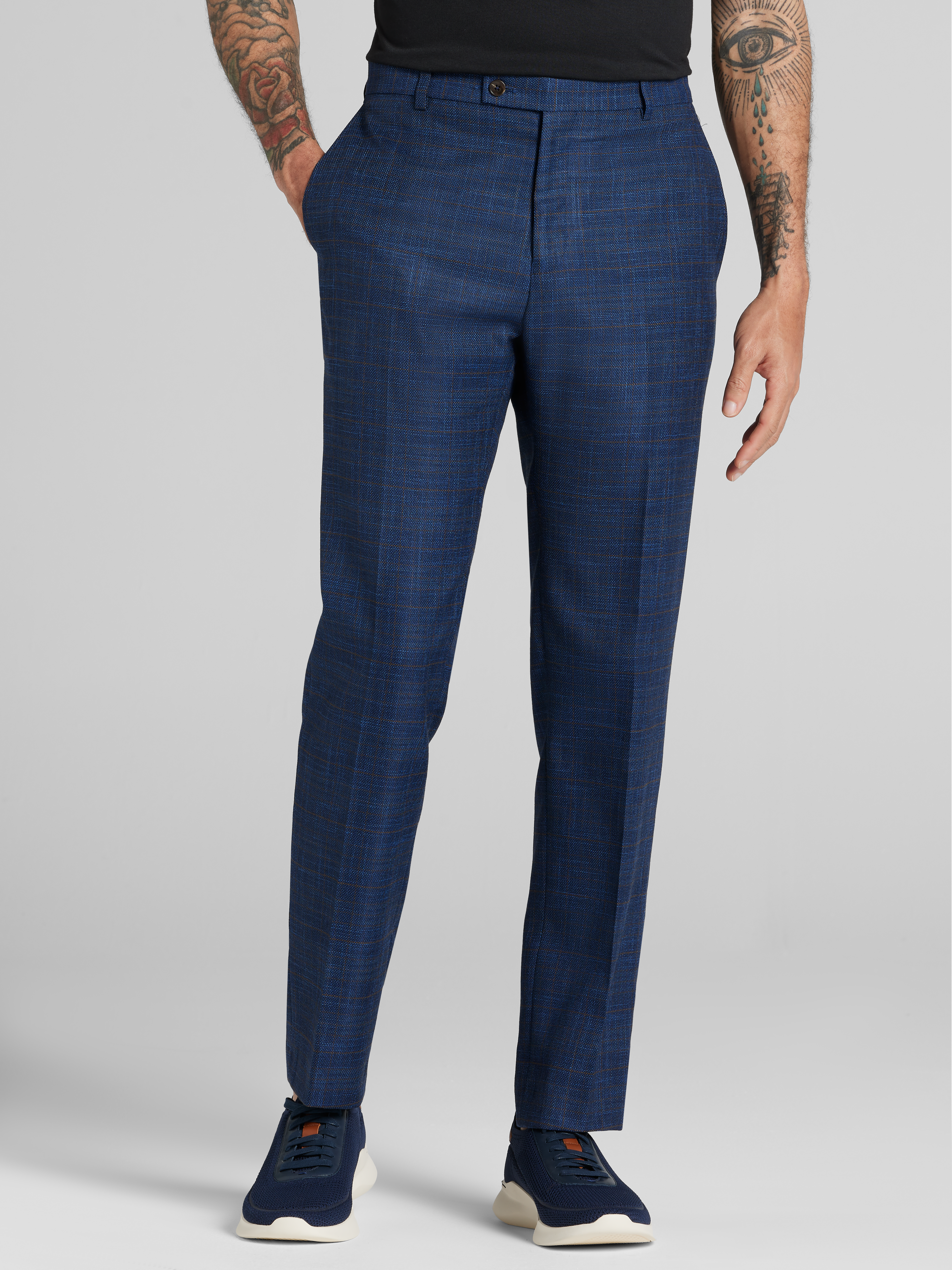 Paisley & Gray Slim Fit Check Suit Pants | Suit Pants