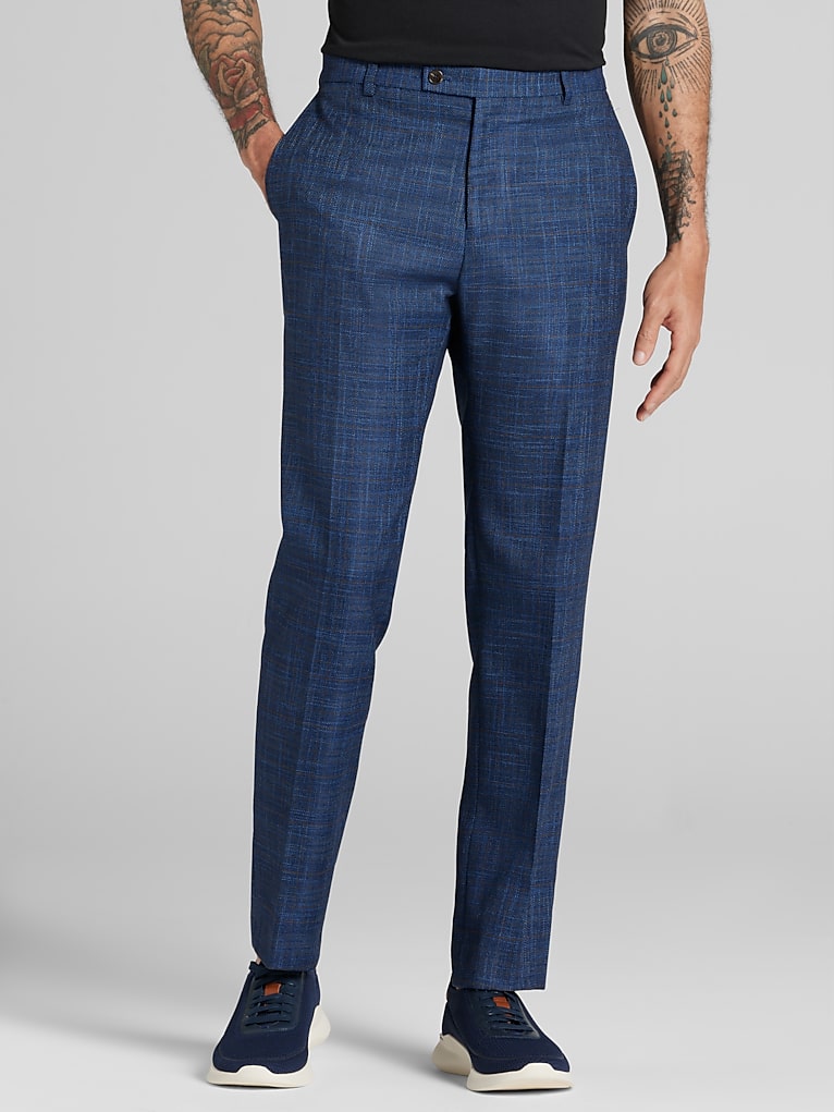 Paisley &Amp; Gray Slim Fit Check Suit Pants