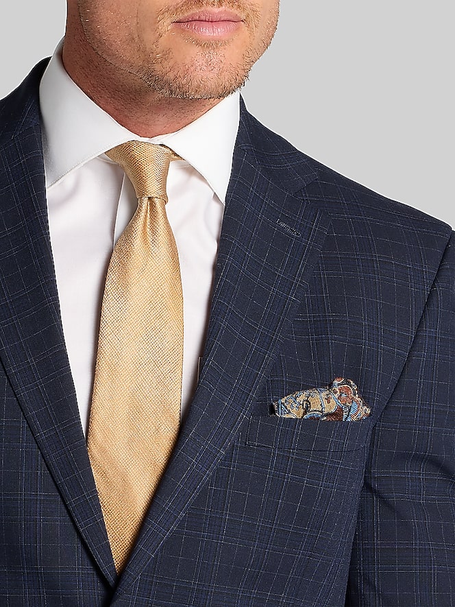 Dkny Modern Fit Plaid Suit