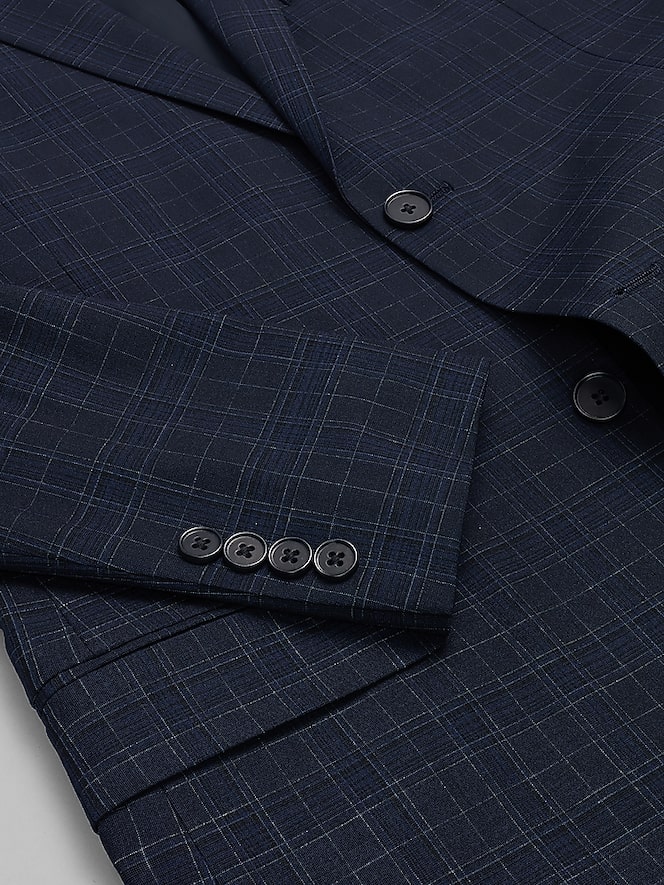 Dkny Modern Fit Plaid Suit