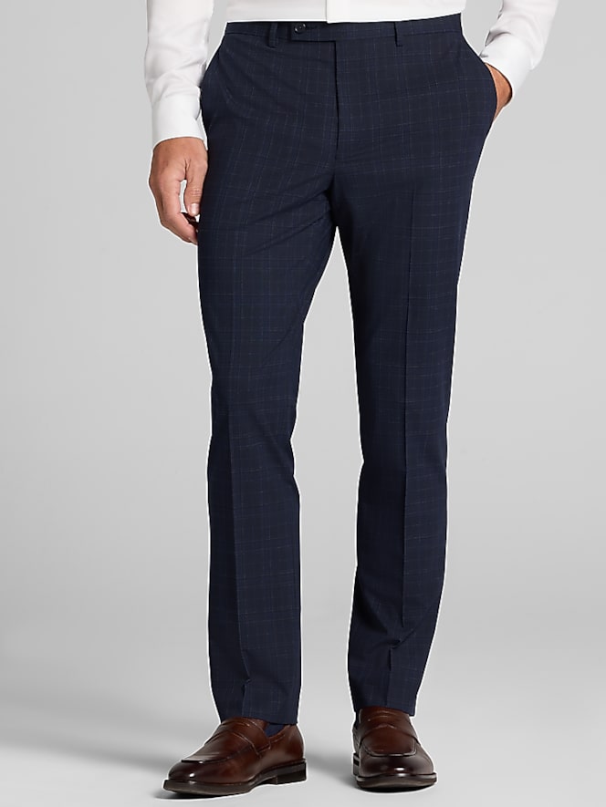 Dkny Modern Fit Plaid Suit