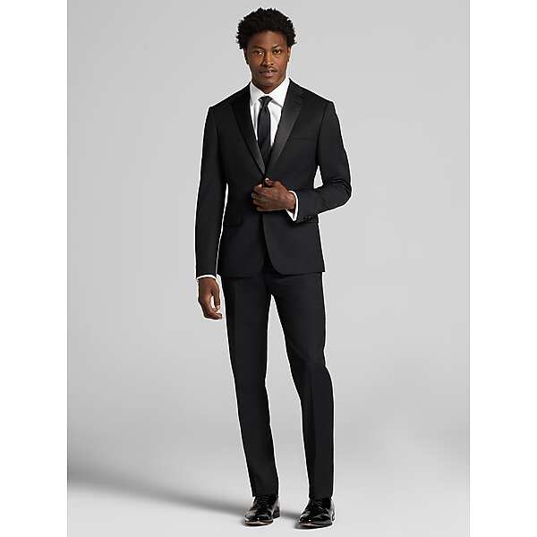 Awearness Kenneth Cole Men's CHILLFLEX Slim Fit Tuxedo Black - Size: 29W x 30L,29W x 32L,30W x 30L,30W x 32L,32W x 30L,32W x 32L,32W x 34L,33W x