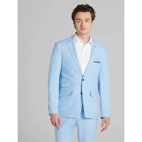 Paisley & Gray Men's Slim Fit Suit Suit Jacket Baby Blue - Size: 38 Regular