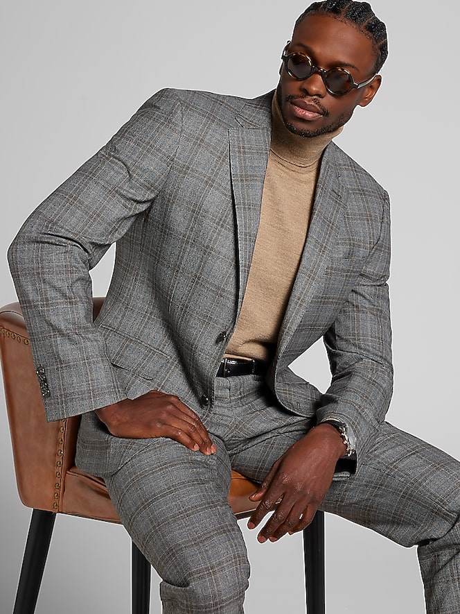 Joseph Abboud Classic Fit Plaid Suit Jacket