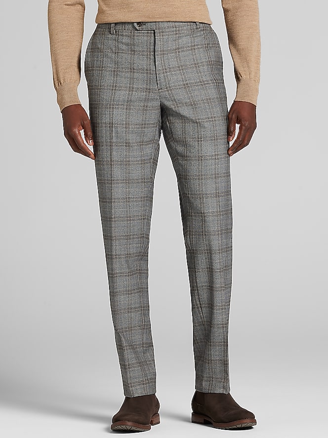 Joseph Abboud Classic Fit Plaid Suit Pants