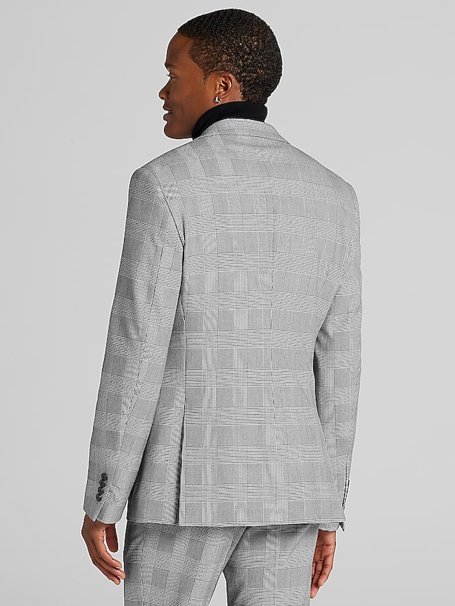 Egara Skinny Fit Plaid Suit Jacket