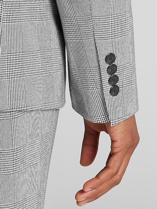 Egara Skinny Fit Plaid Suit Jacket