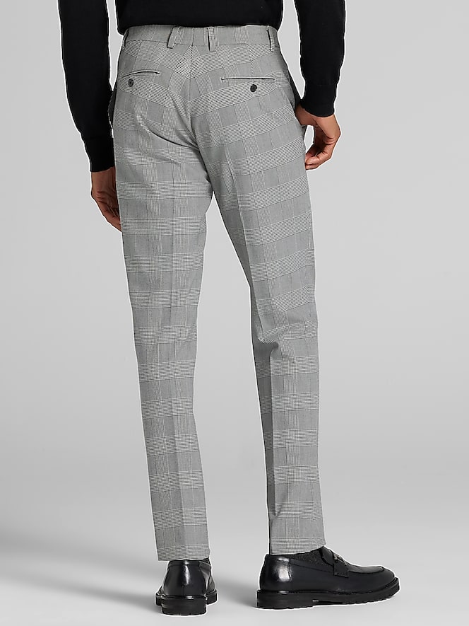 Egara Skinny Fit Plaid Suit Pants