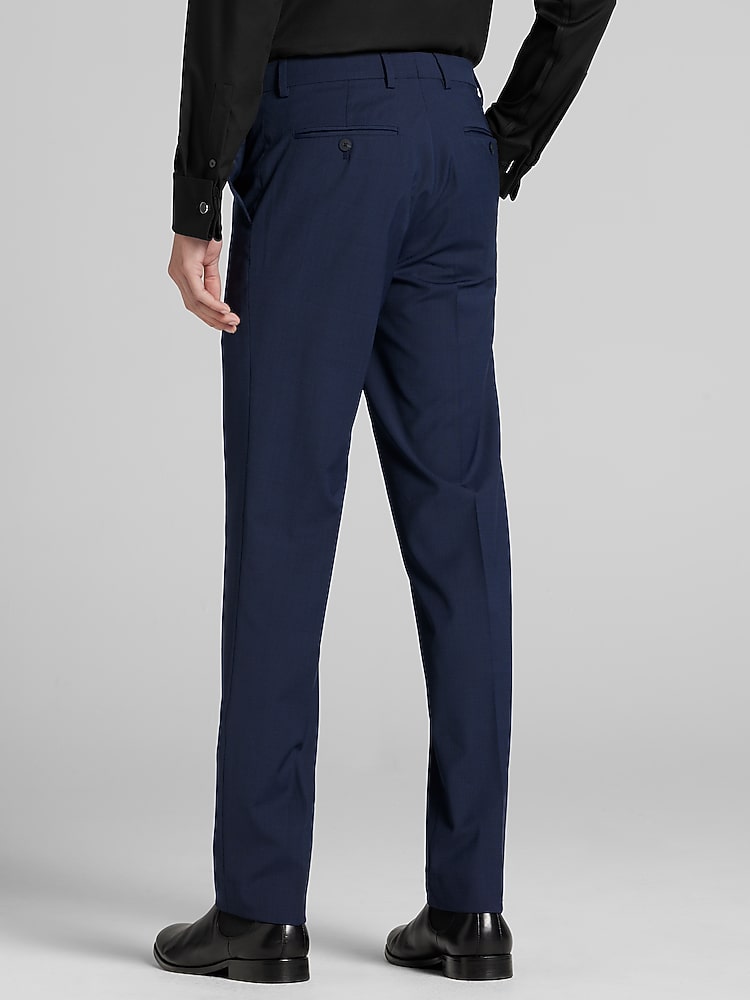 Awearness Kenneth Cole Slim Fit Suit Pants, Blue Tic | Men's Wearhouse