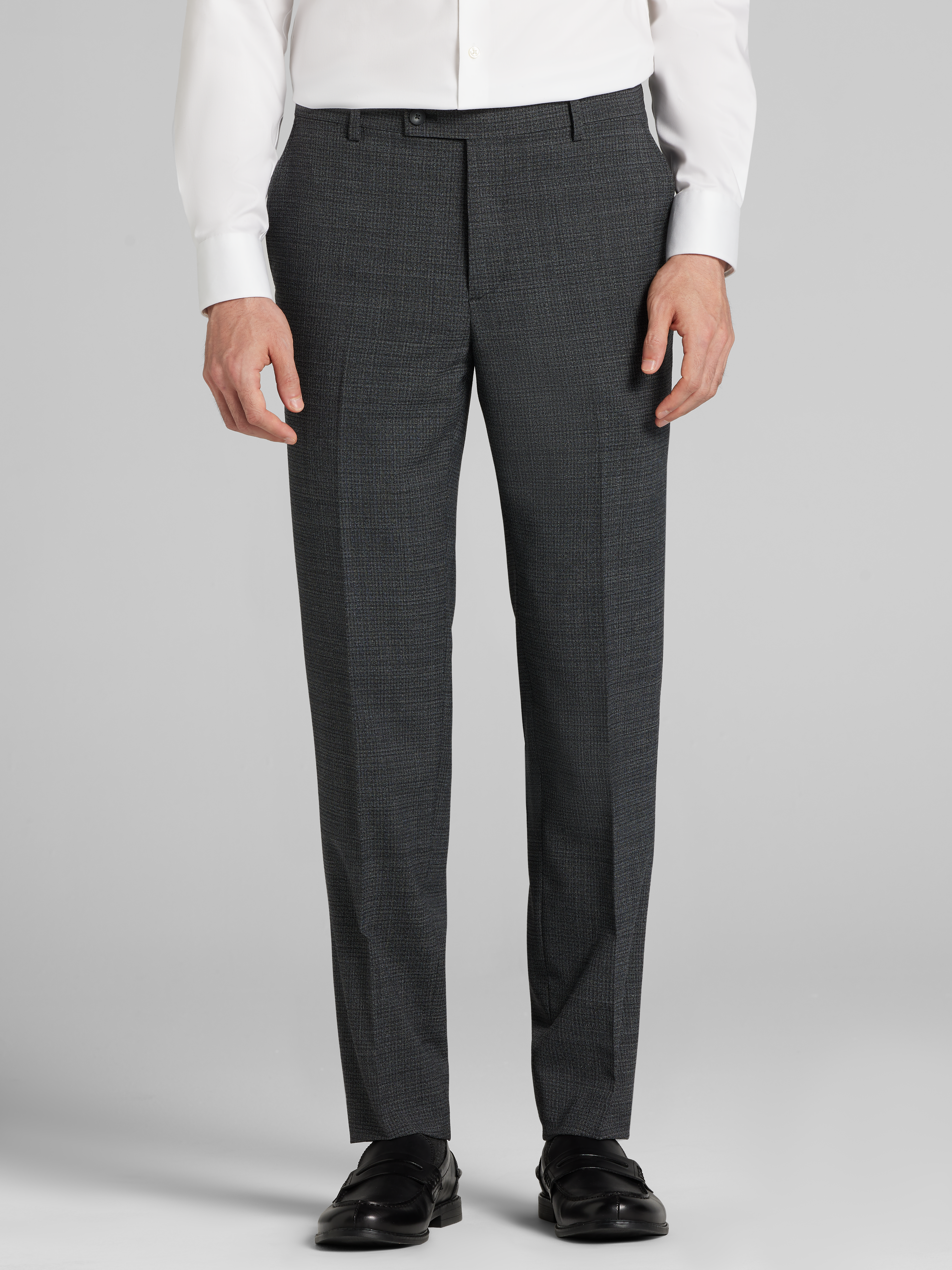 CHILLFLEX Slim Fit Mini Check Suit Pants