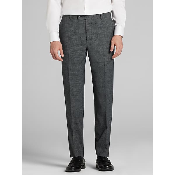 Awearness Kenneth Cole Big & Tall CHILLFLEX Slim Fit Mini Check Men's Suit Pants Char Mini Check - Size: 44W x 30L