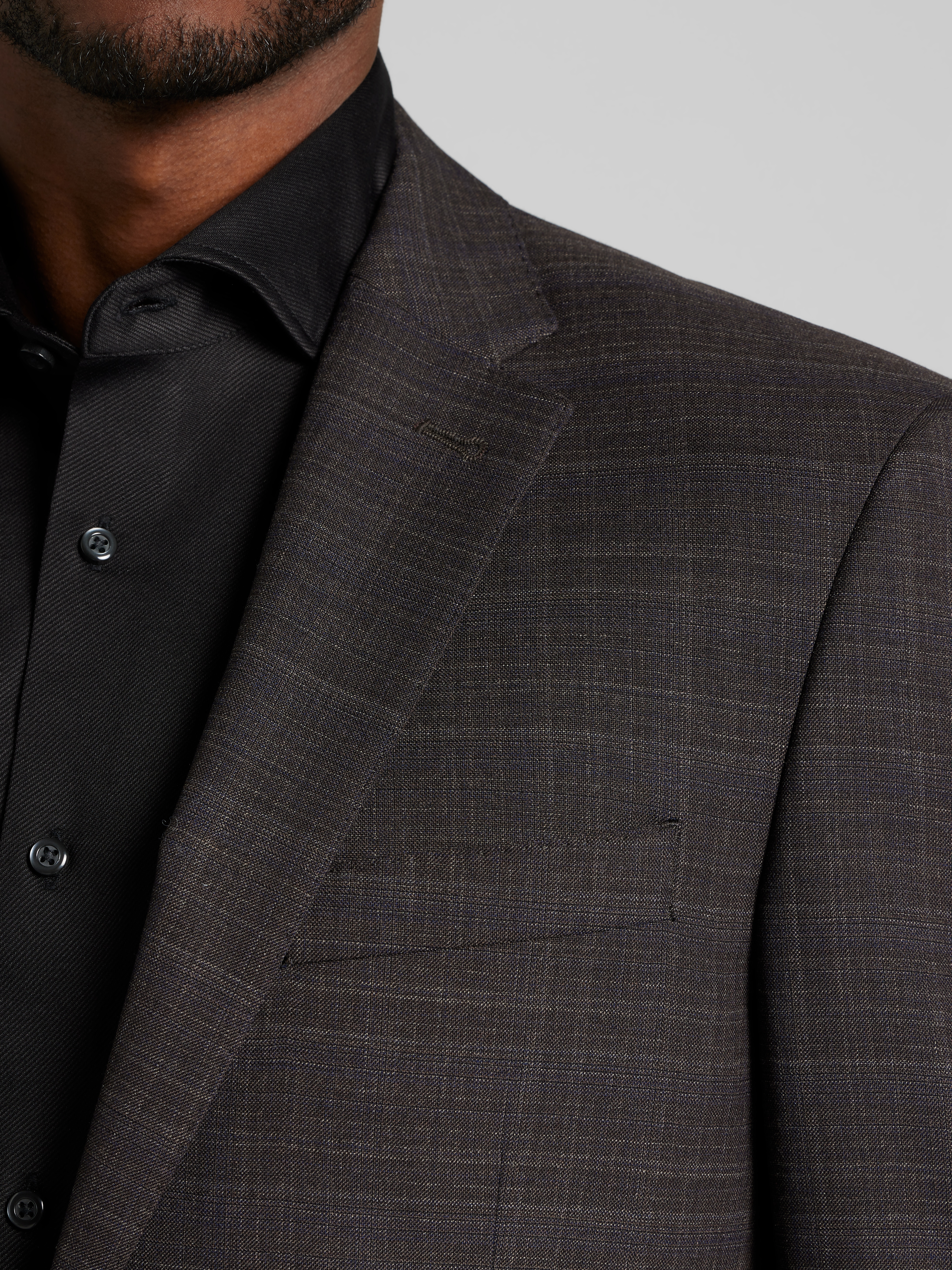 Joseph Abboud Classic Fit Check 3-Piece Suit, Brown Check | 3