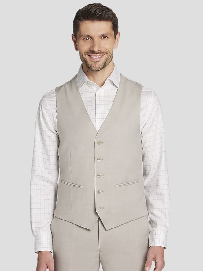 JOE Joseph Abboud Slim Fit Wool Blend Sharkskin 3-Piece Suit