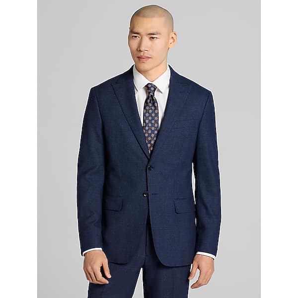 JOE Joseph Abboud Slim Fit Premium Wool Blend Men's Suit Jacket Blue Tic -