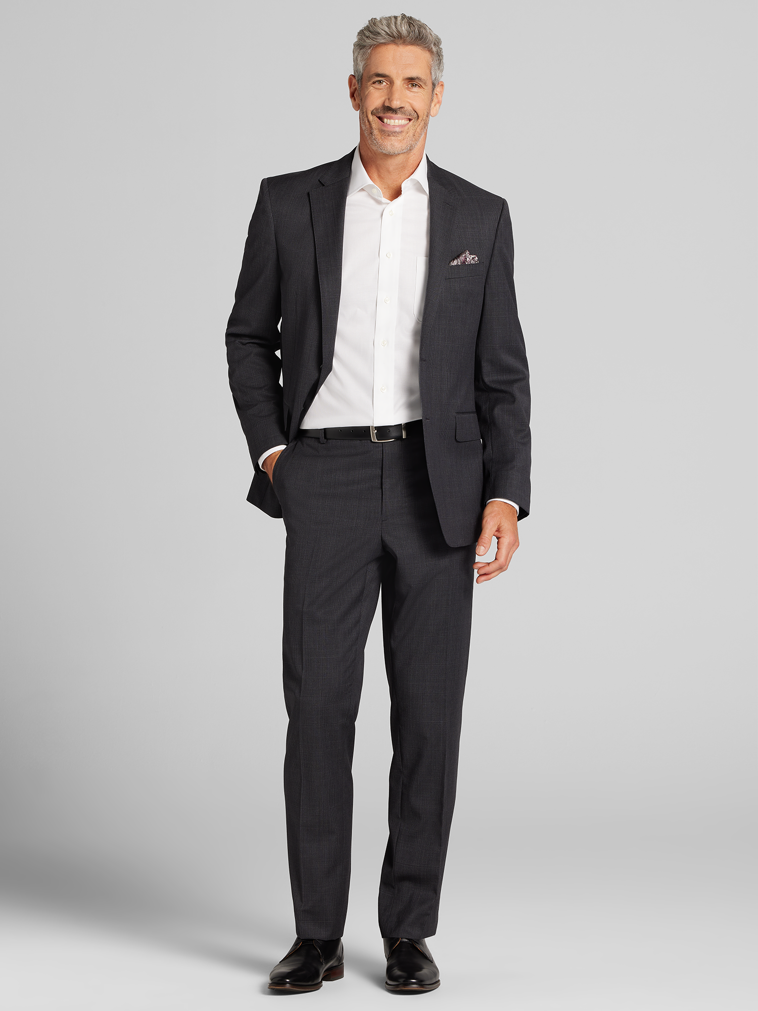 Classic Fit Plaid Suit Jacket