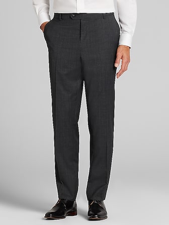 slim fit dress slacks Big & Tall Downing Pants - Light Grey Shark