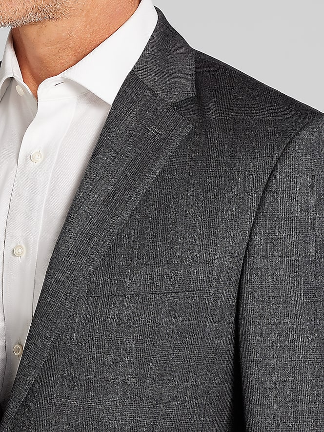 Joseph Abboud Classic Fit Premium Wool Blend Check Suit Jacket
