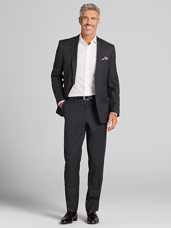 Joseph Abboud Classic Fit Premium Wool Blend Check Suit Jacket