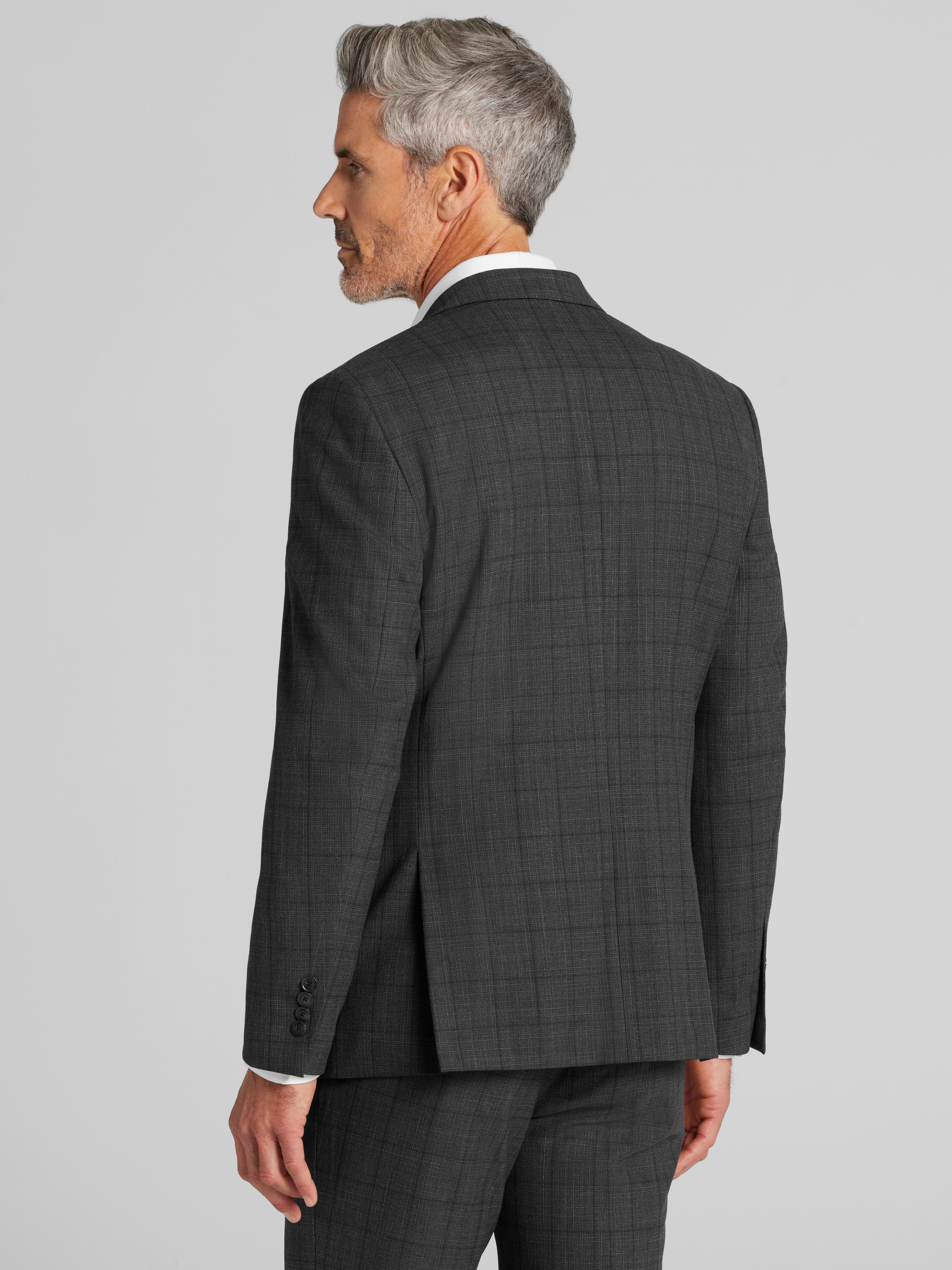 Slim Fit Windowpane Suit Separates Jacket