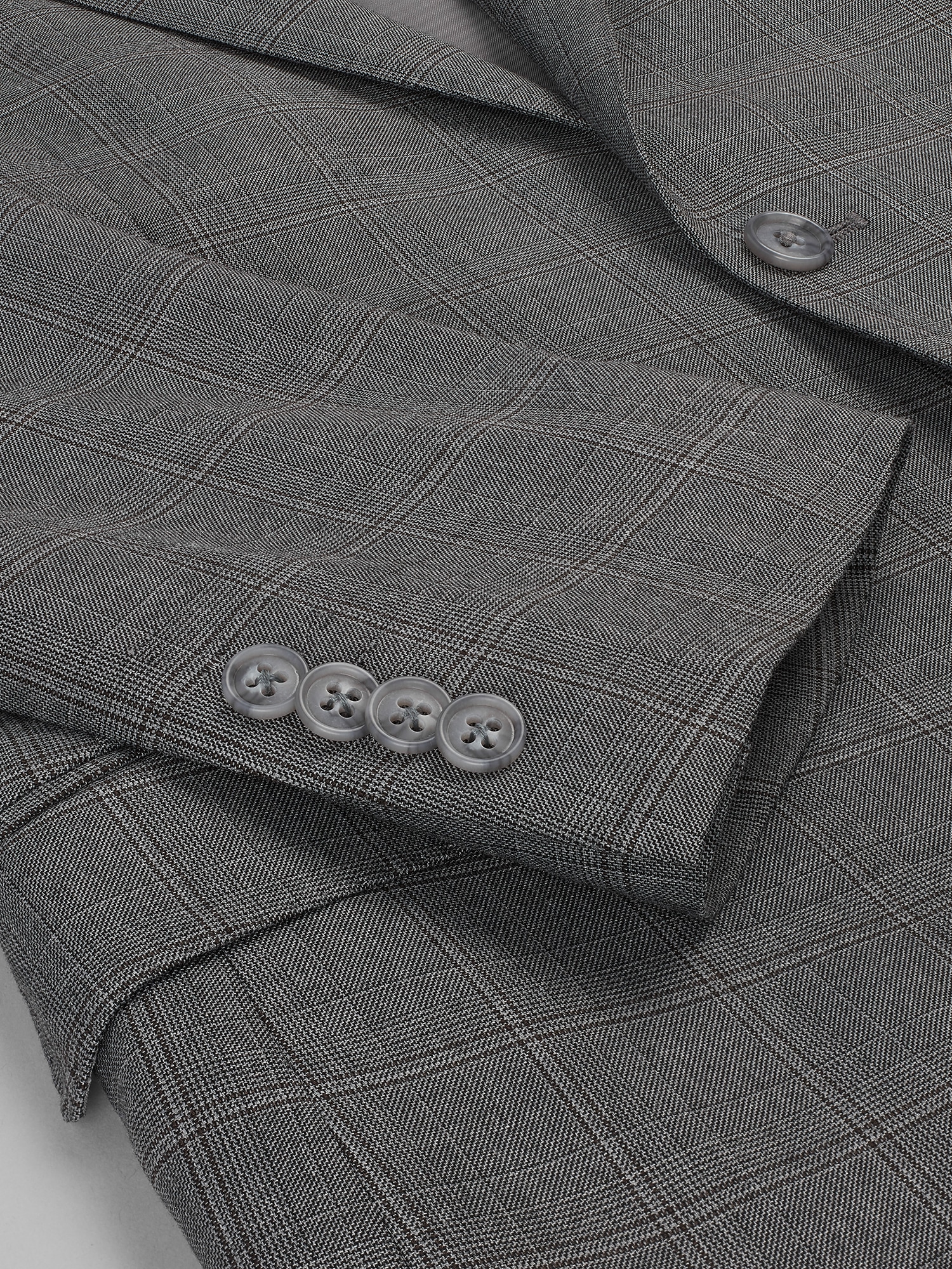 Slim Fit Windowpane Plaid Suit