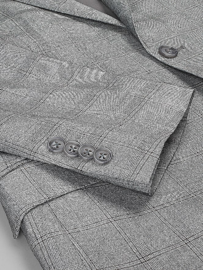 Wilke-Rodriguez Slim Fit Windowpane Plaid Suit