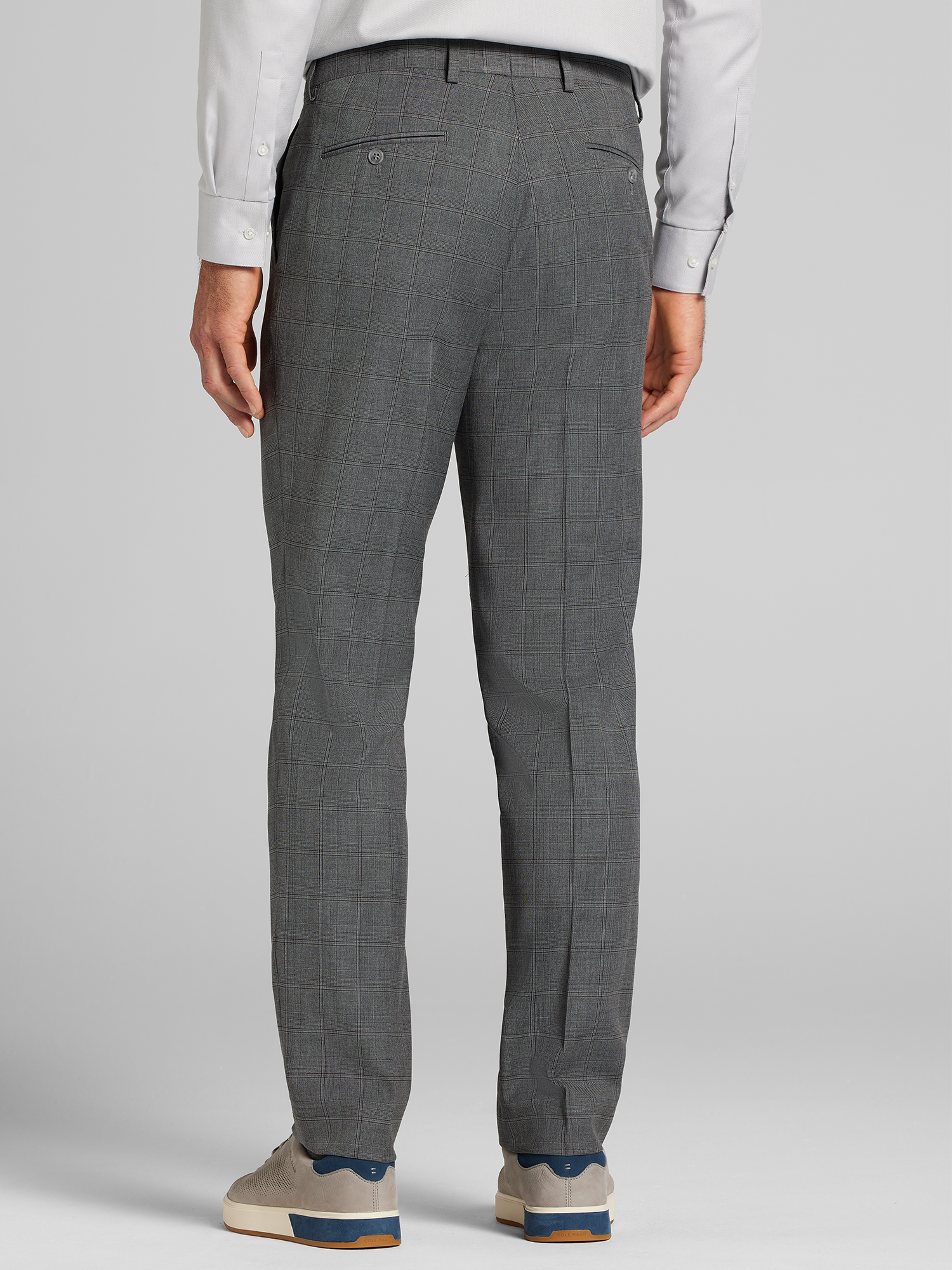Slim Fit Windowpane Plaid Suit