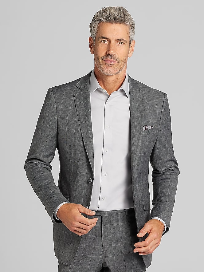 Wilke-Rodriguez Slim Fit Windowpane Plaid Suit