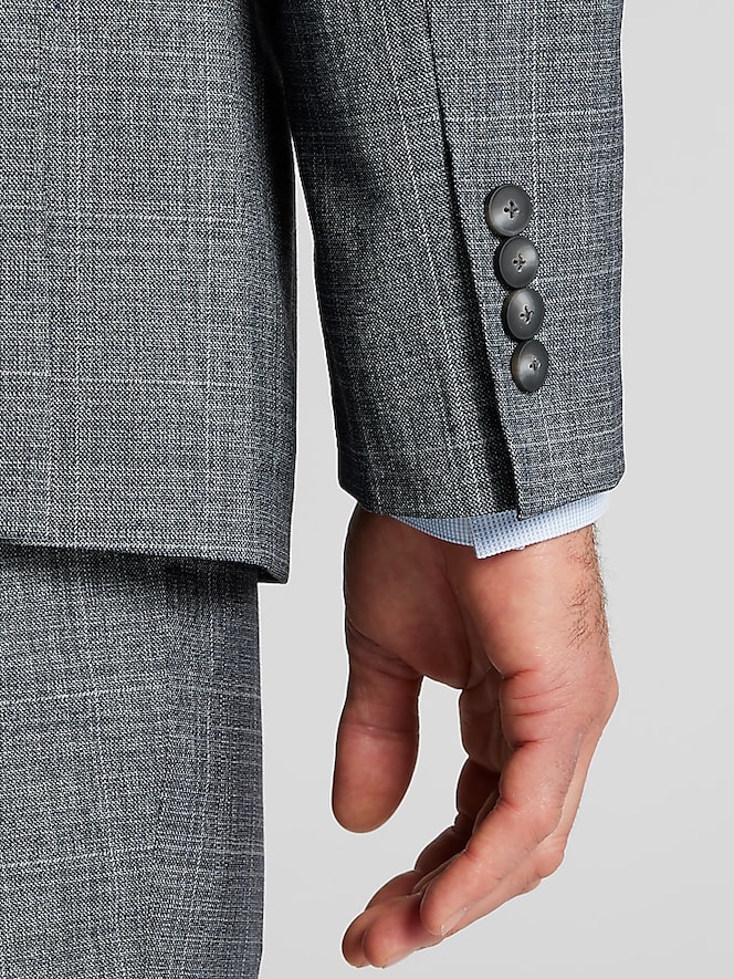 Awearness Kenneth Cole Modern Fit Windowpane Suit Jacket