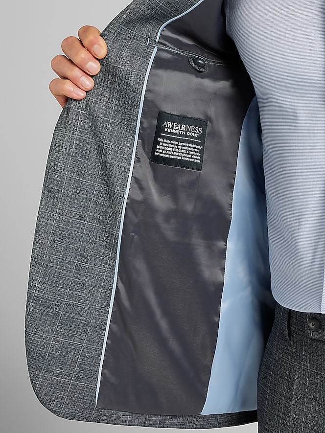Awearness Kenneth Cole Modern Fit Windowpane Suit Jacket