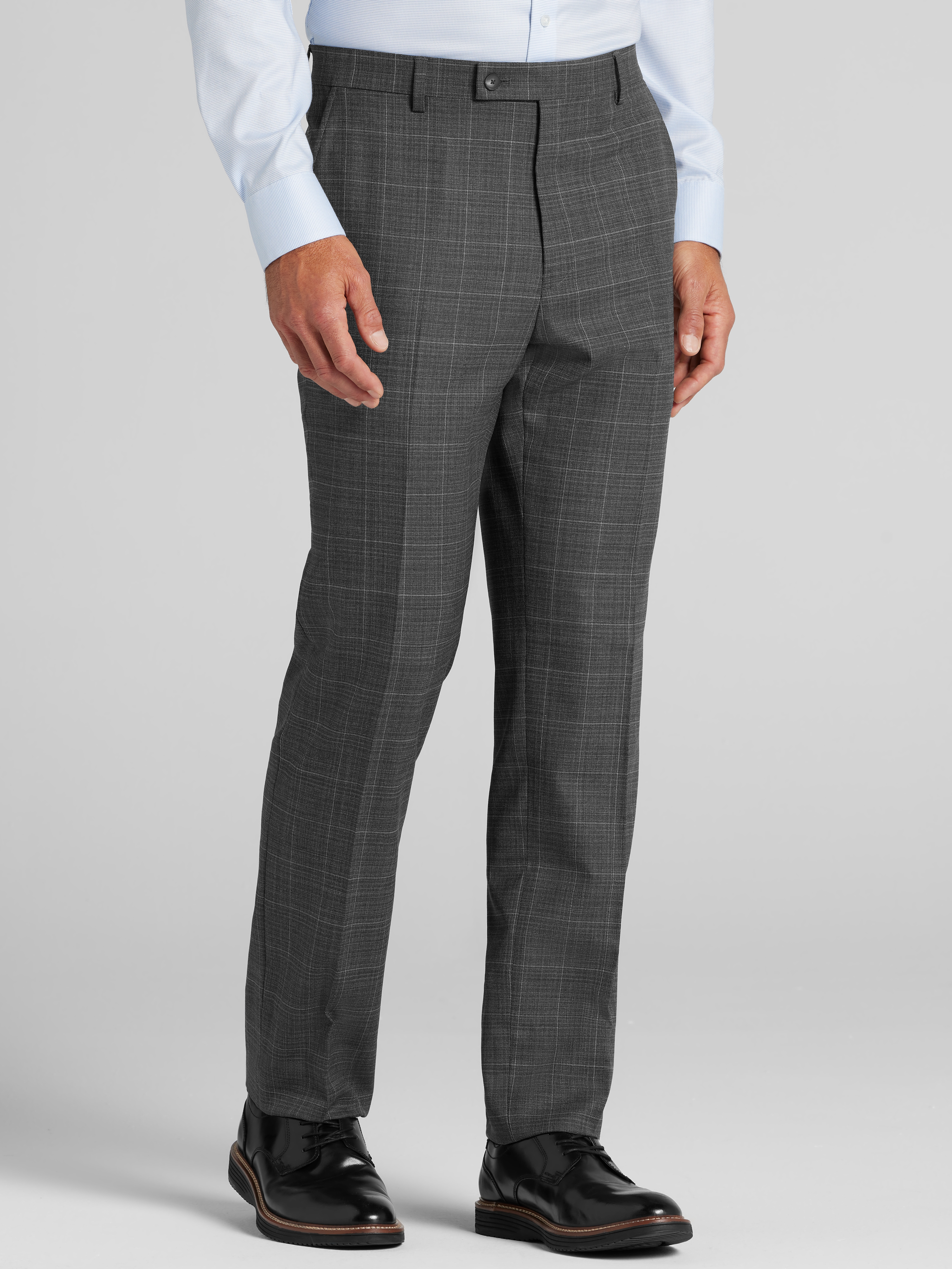 dark gray BEVAN wide スーツ slacks UP