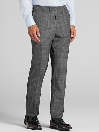 Modern Fit Windowpane Suit Jacket