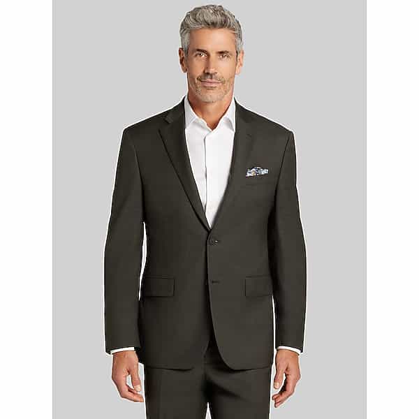 Awearness Kenneth Cole CHILLFLEX Modern Fit Men's Suit Jacket Olive - Size: 46 Short