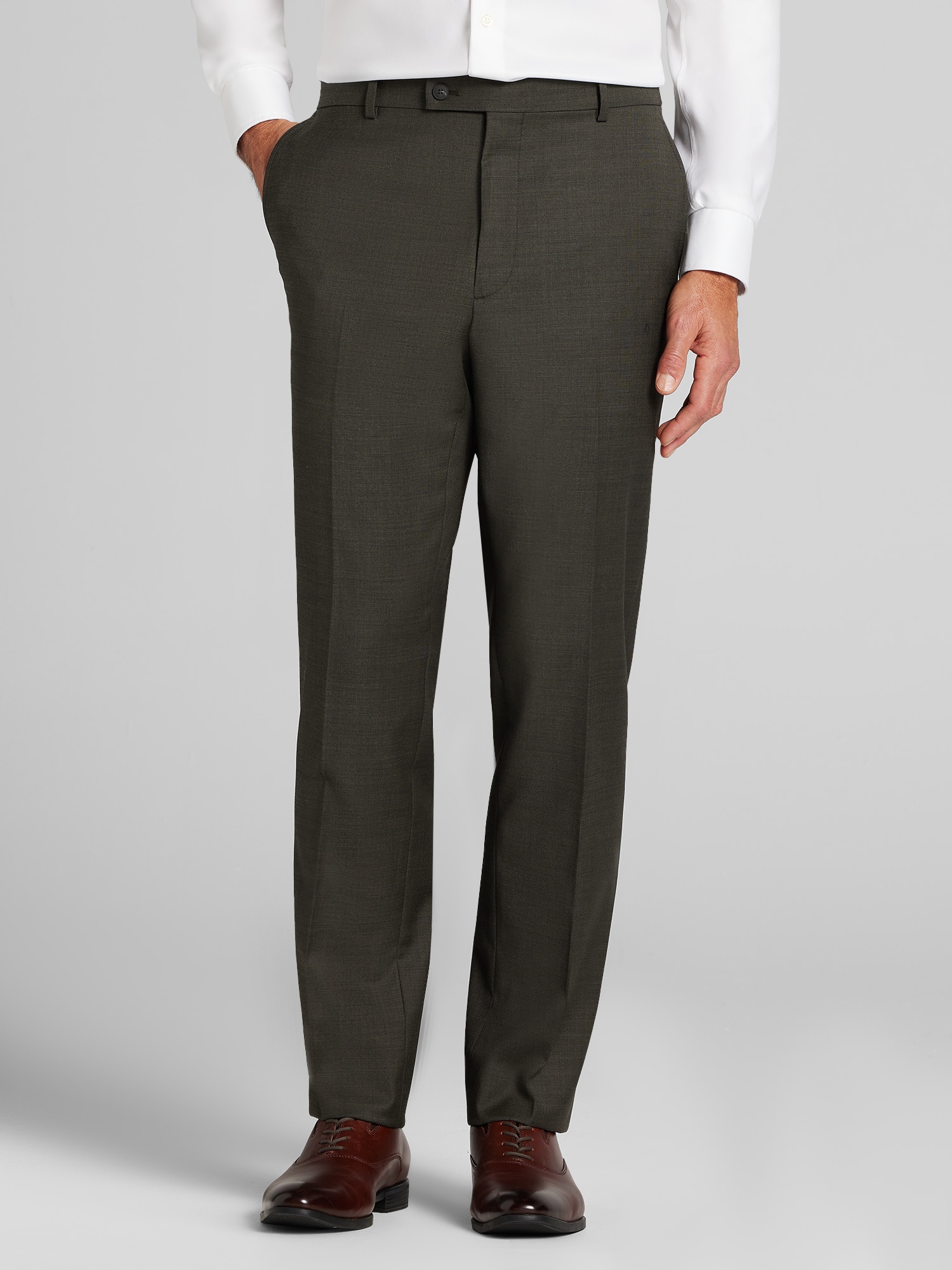 green emerald velvet dress Sage Slim Fit Suit Pants main image 1