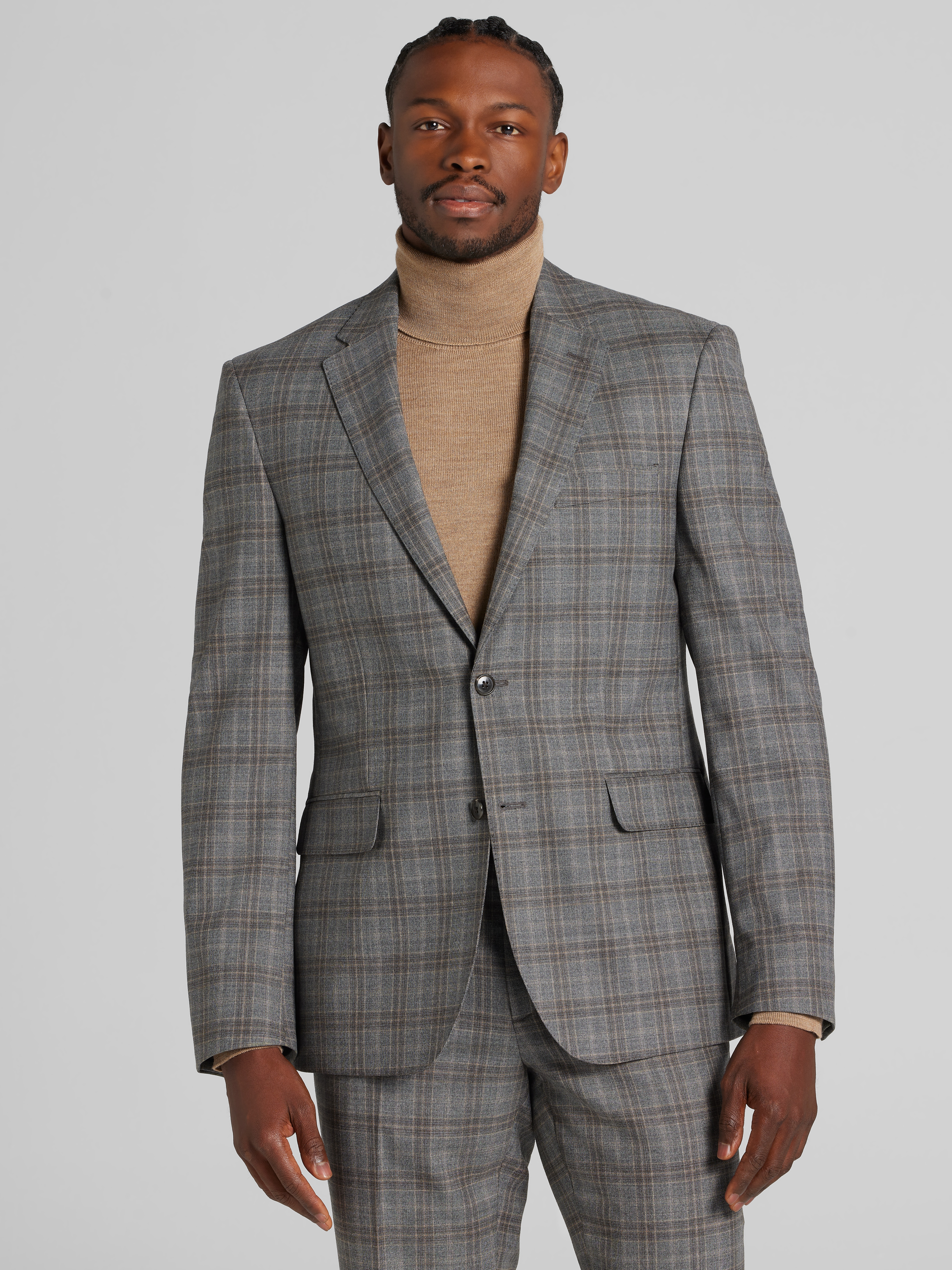 ABBOUD 美品✨JOSEPH ストレッチ 3ピース 洗濯○ チェックスーツ