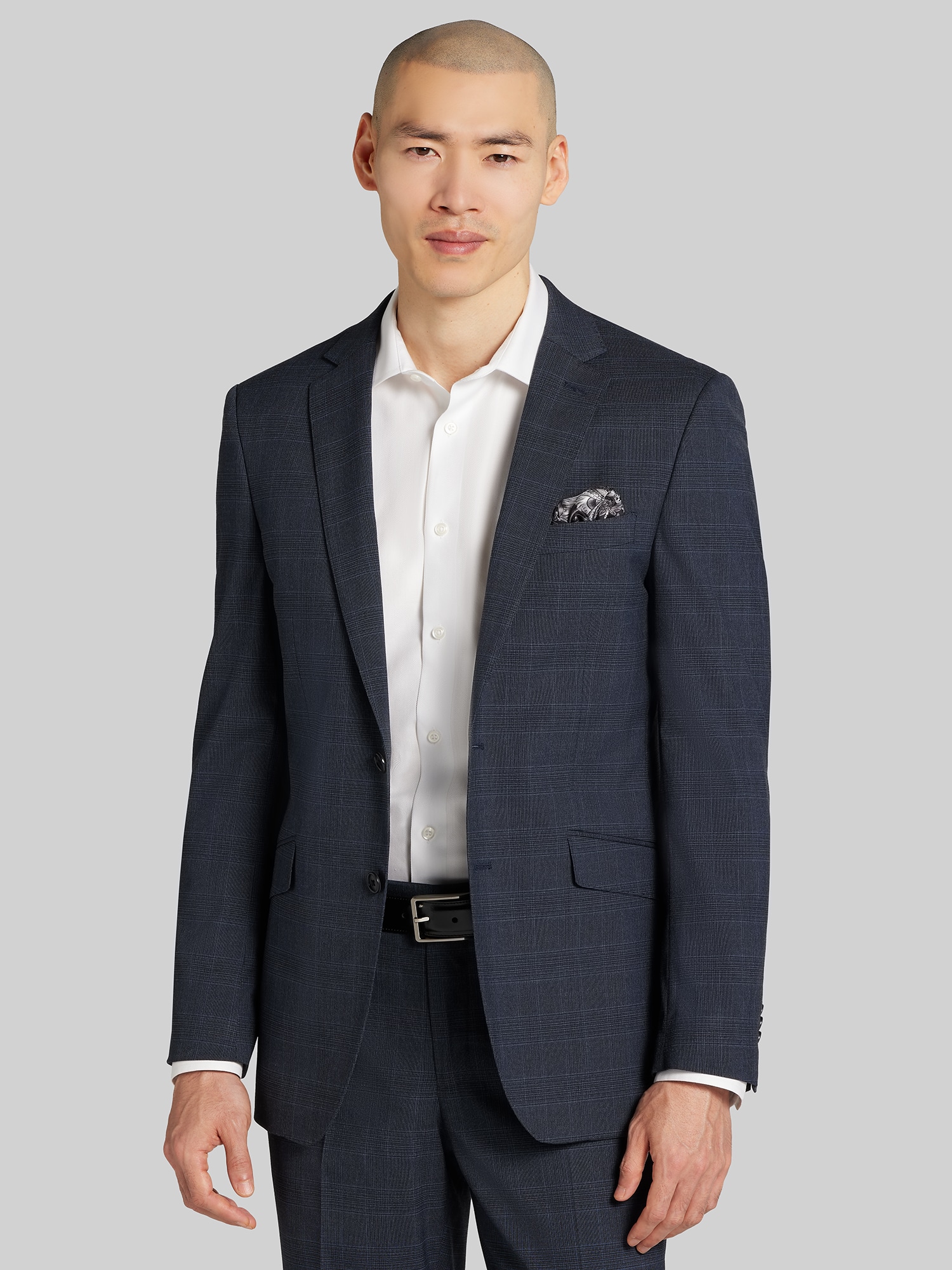 Slim Fit Plaid Suit