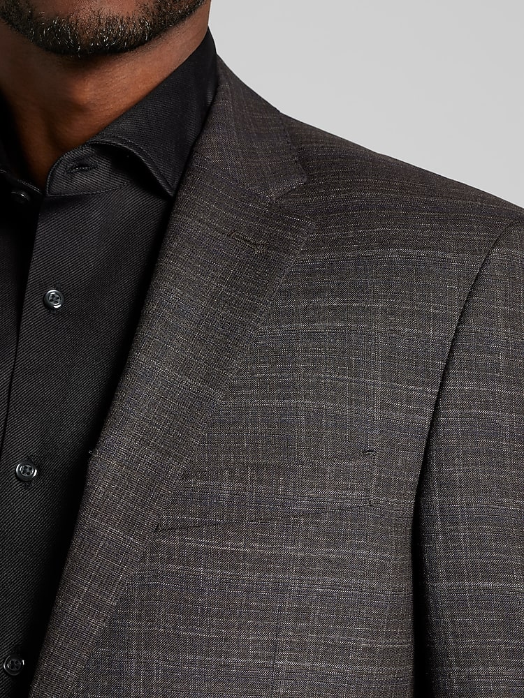 Joseph Abboud Classic Fit Suit Jacket, Brown Check | Men's Wearhouse