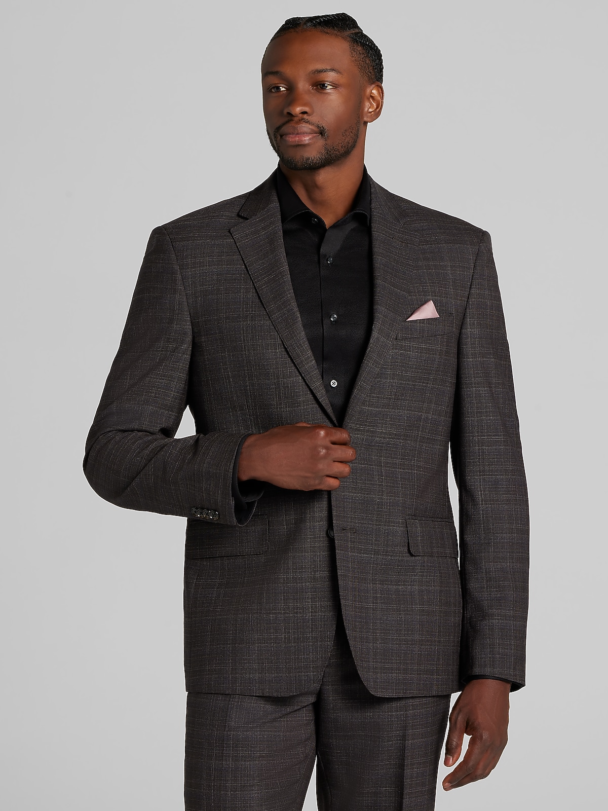 美品✨JOSEPH ABBOUD 3ピース チェックスーツ 洗濯○ ストレッチ Joseph Abboud Classic Fit Suit Jacket, Brown Check | Men's Wearhouse