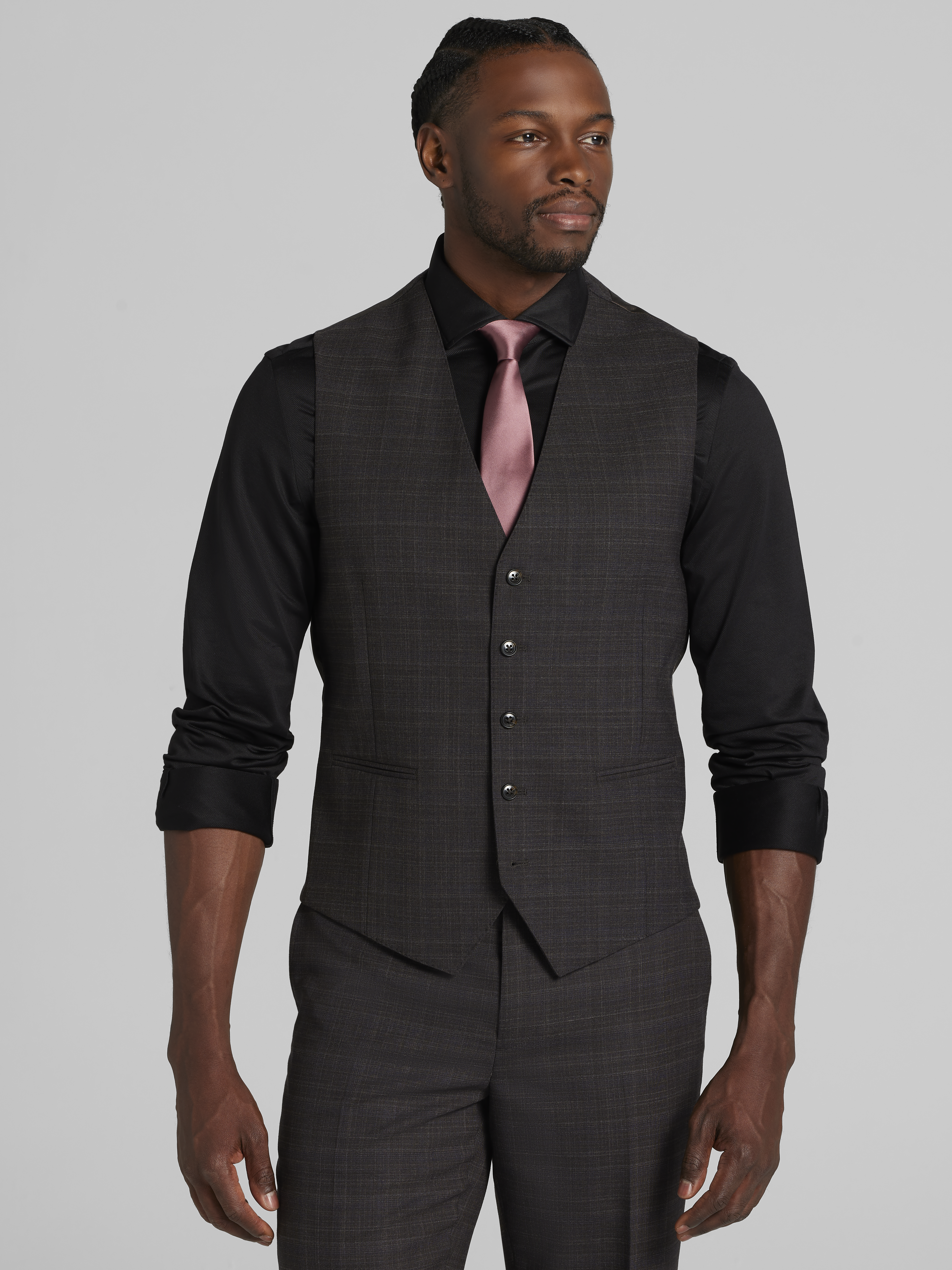 Patterned Suit Vest