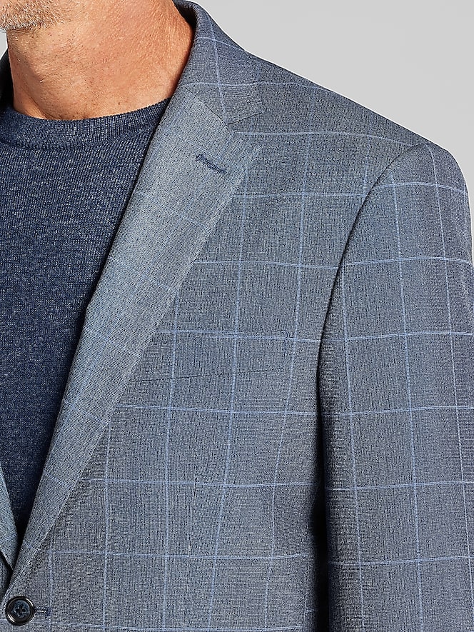 Wilke-Rodriguez Modern Fit Windowpane Plaid Suit