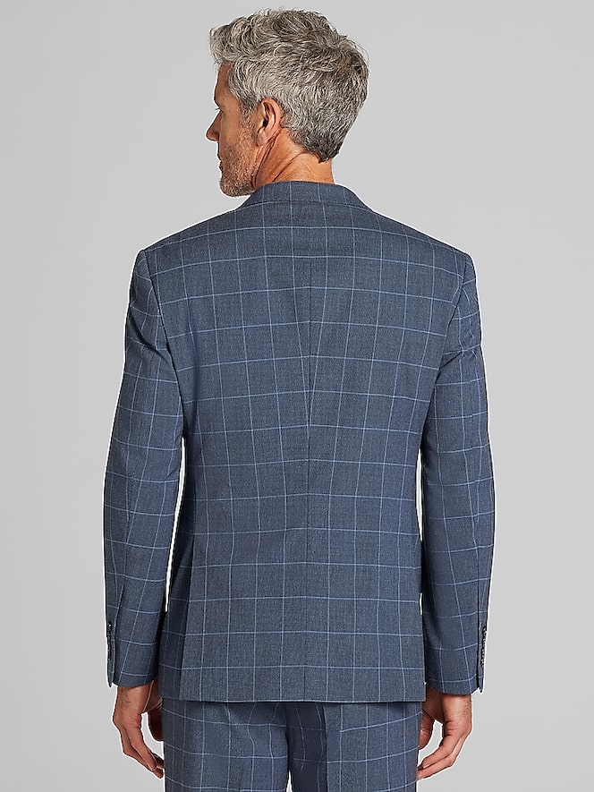 Wilke-Rodriguez Modern Fit Windowpane Plaid Suit