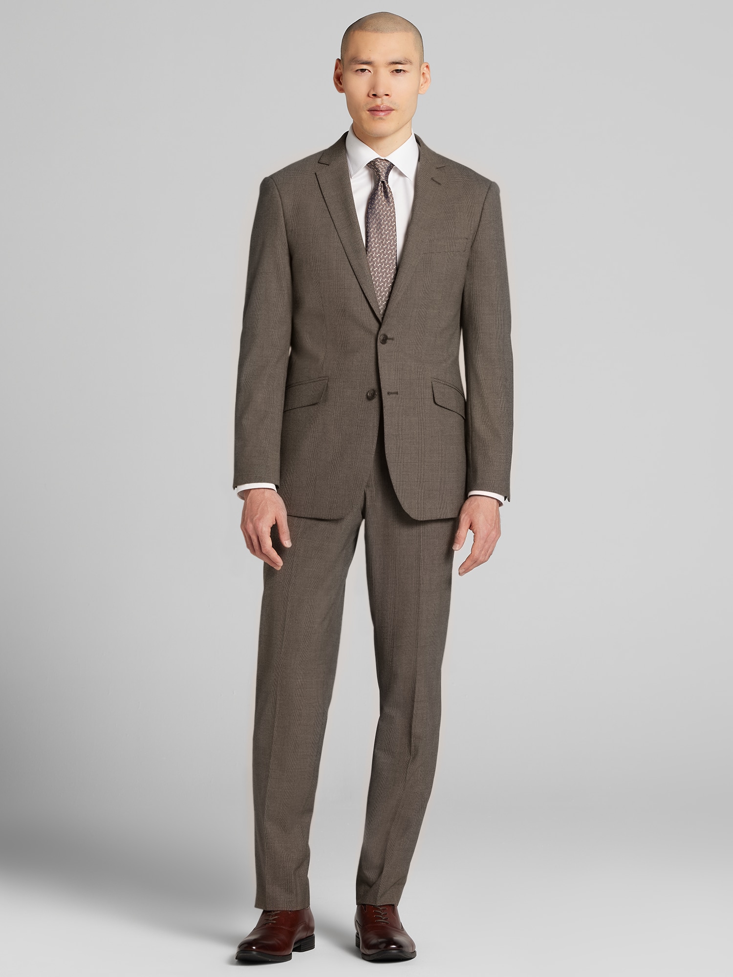Slim Fit Plaid Suit