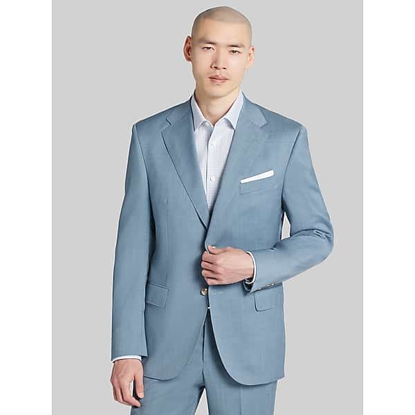 Joseph Abboud Modern Fit Men's Suit Jacket Dusty Blue - Size: 44 Long
