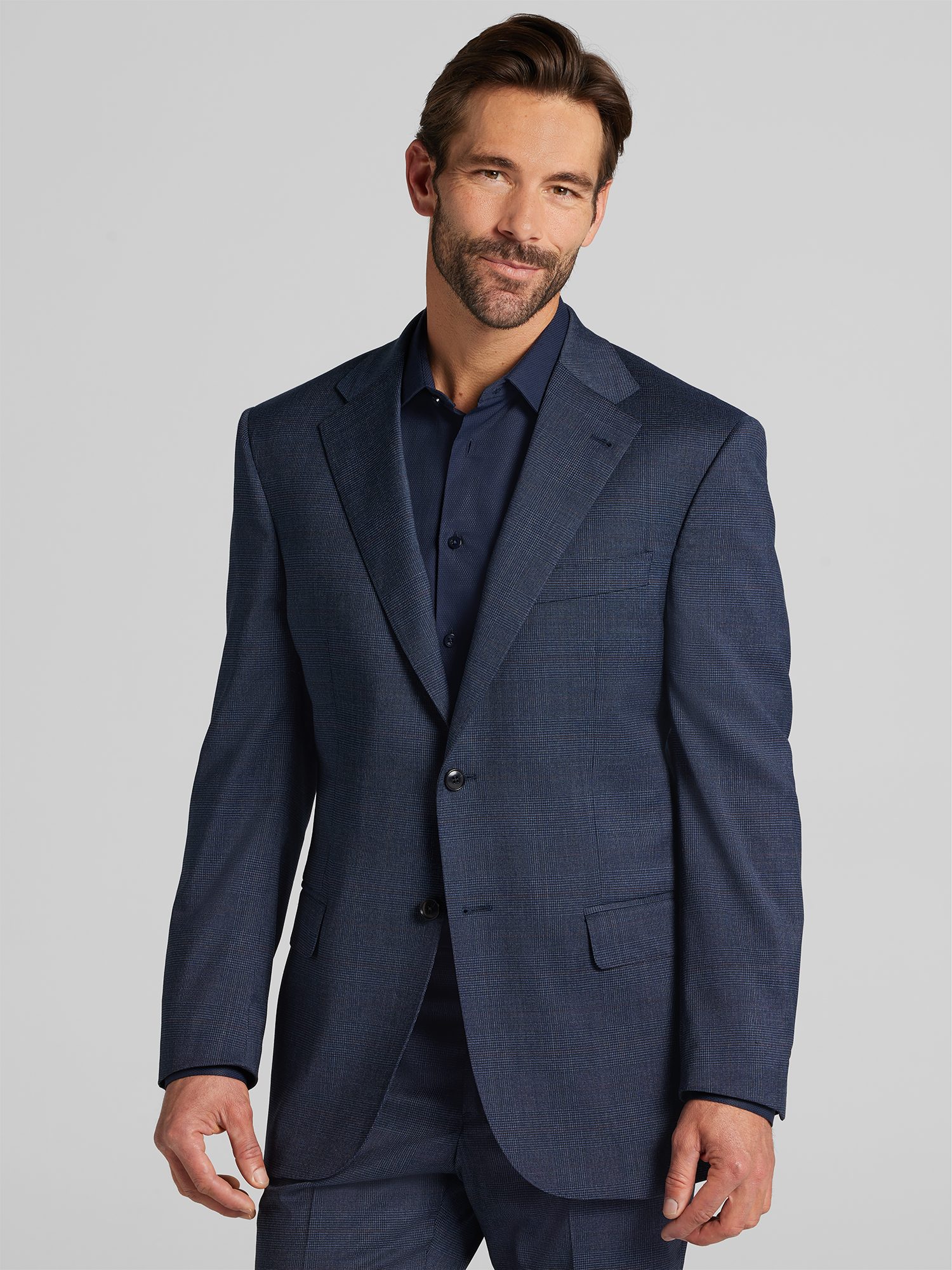 Joseph Abboud American Bespoke Modern Fit Premium Wool Suit, Blue